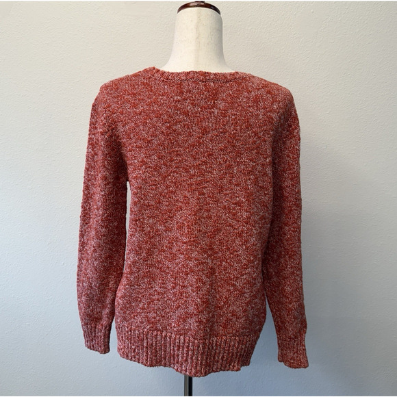 L.L. Bean Cotton Ragg Sweater Womens Size L petite Crewneck Pullover Outdoors - Picture 2 of 7